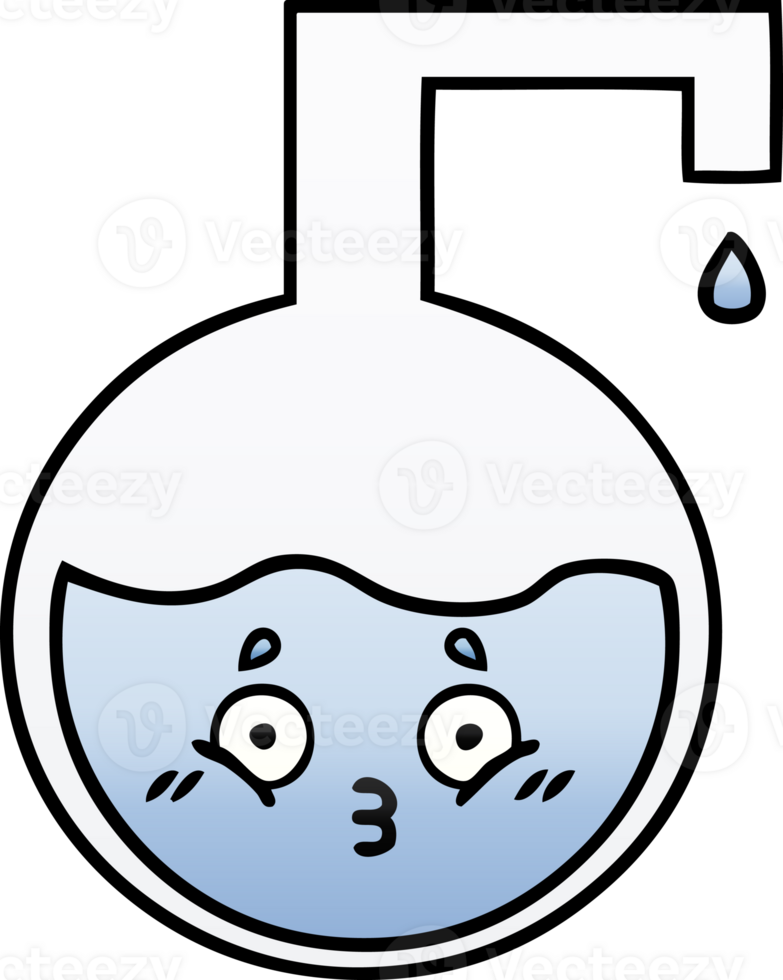gradient shaded cartoon of a science experiment png