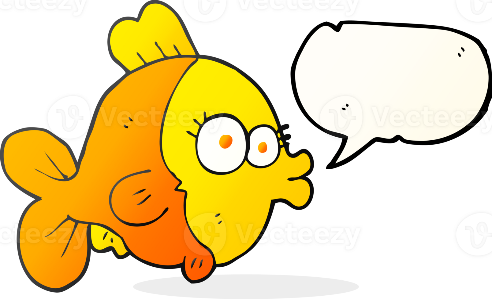 funny  hand drawn speech bubble cartoon fish png