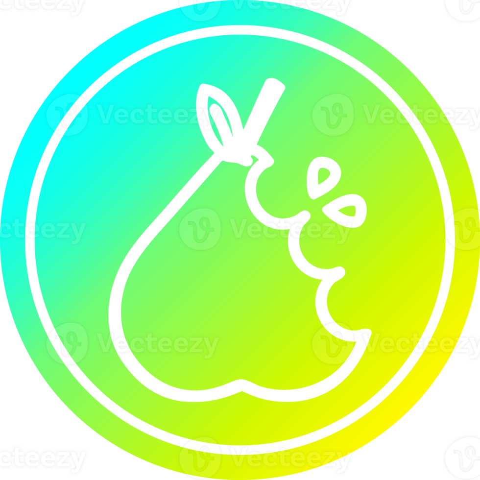 juicy pear circular icon with cool gradient finish png