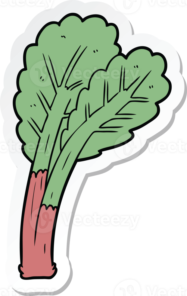 sticker of a cartoon rhubarb png