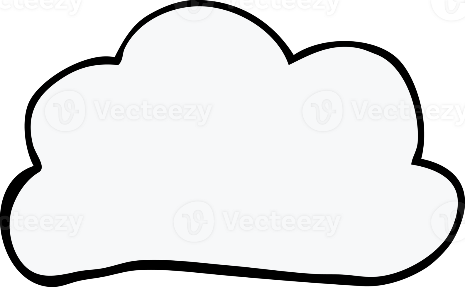 cartoon doodle weather cloud png