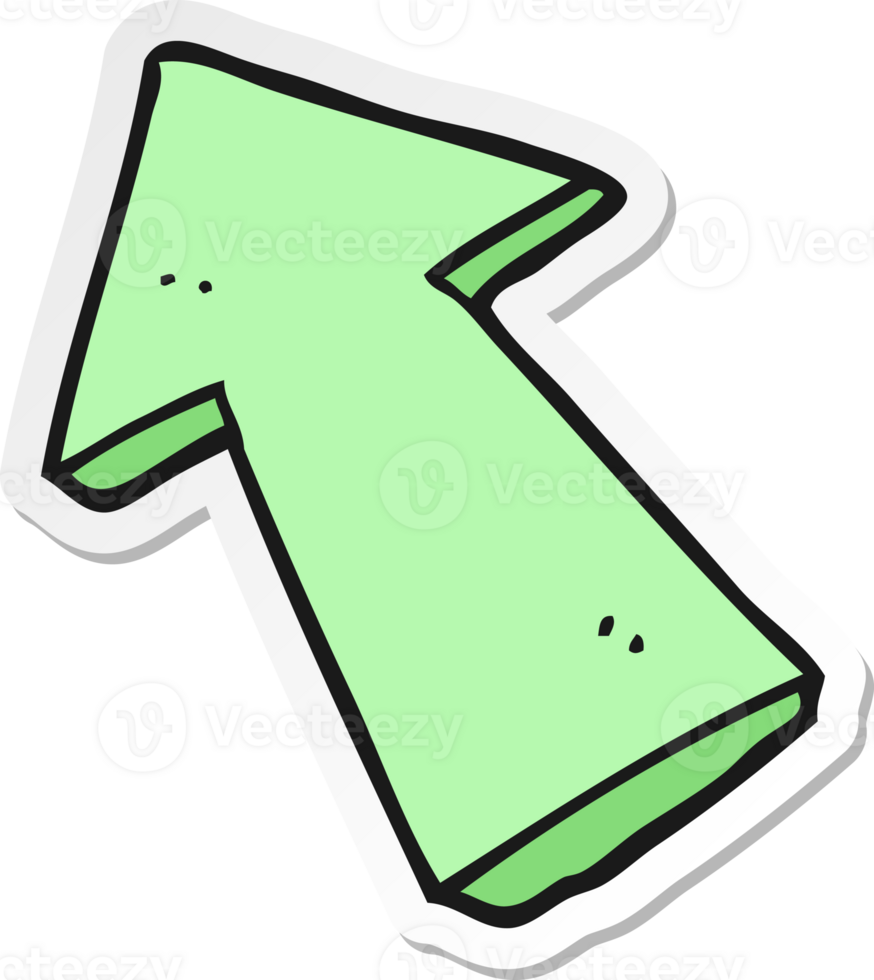sticker of a cartoon pointing arrow png