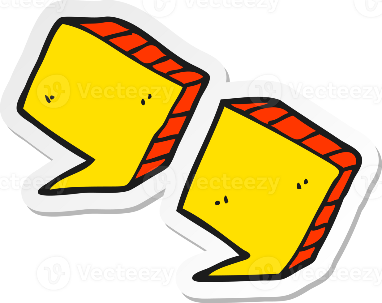 sticker of a cartoon quotation marks png