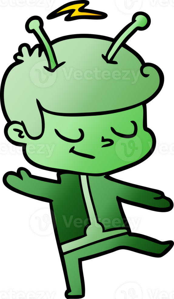 friendly cartoon spaceman dancing png