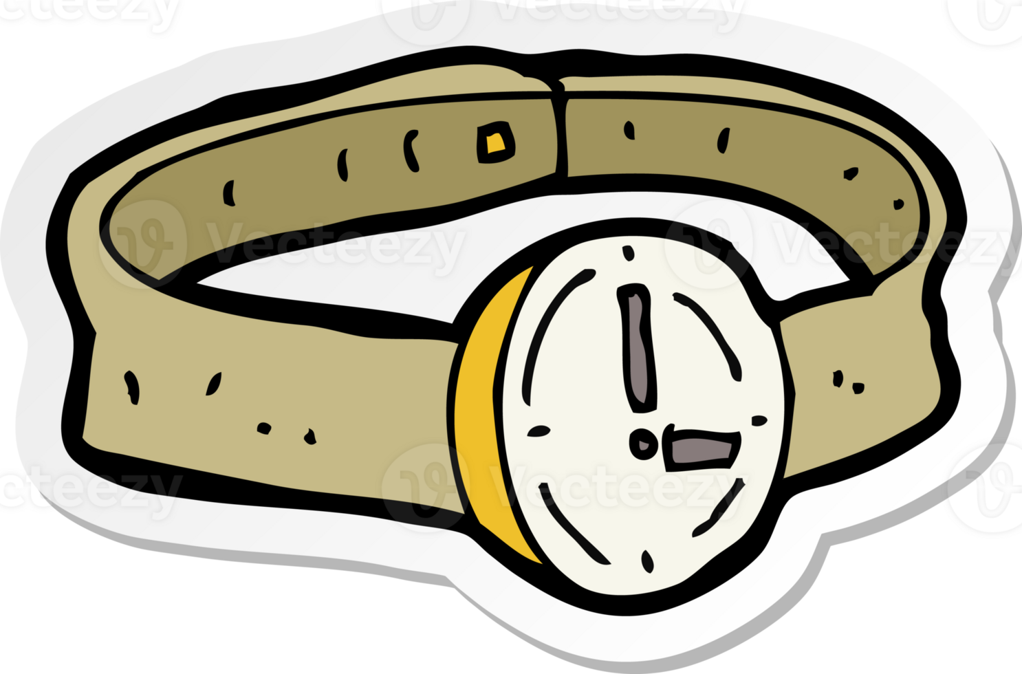 sticker of a cartoon wrist watch png