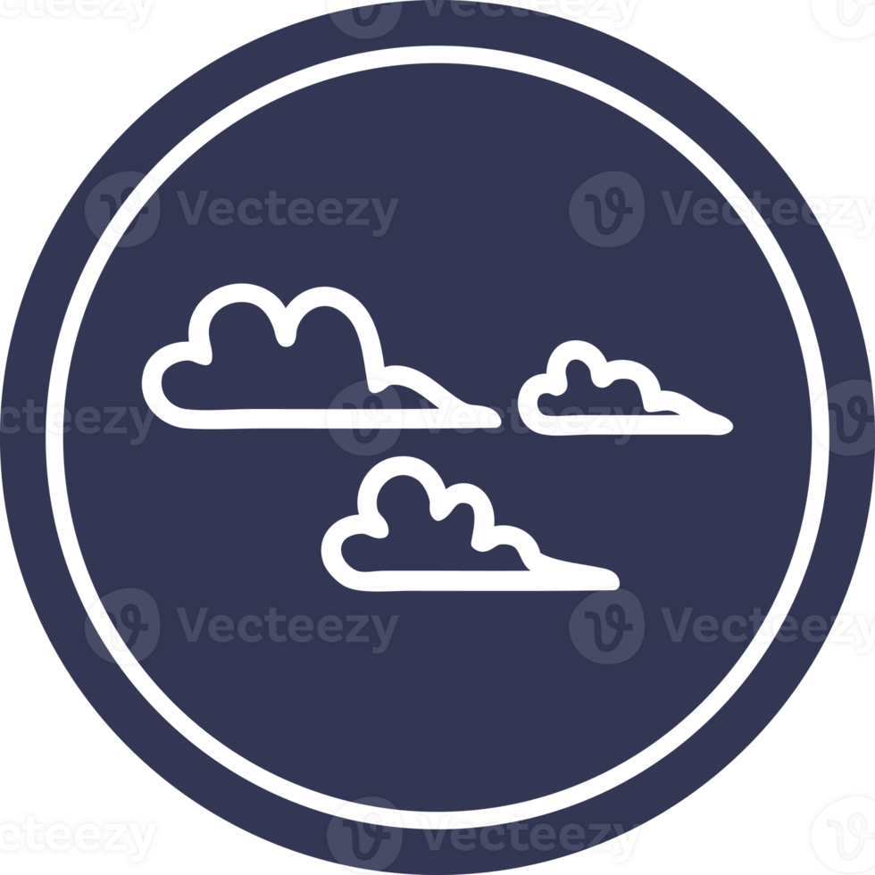 clima nube circular icono símbolo png