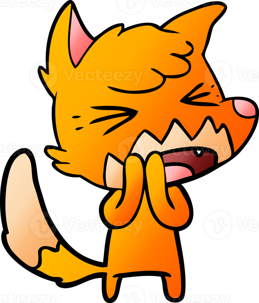 angry cartoon fox png
