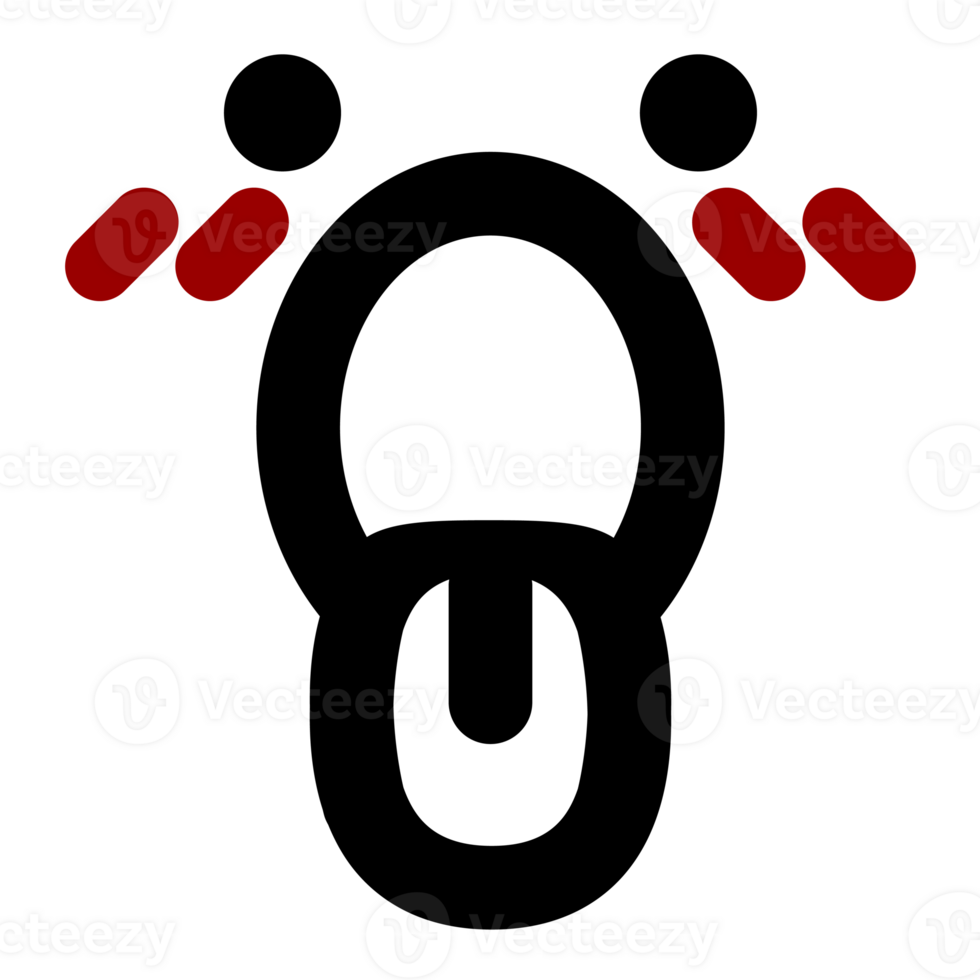 exhausted panting face icon png