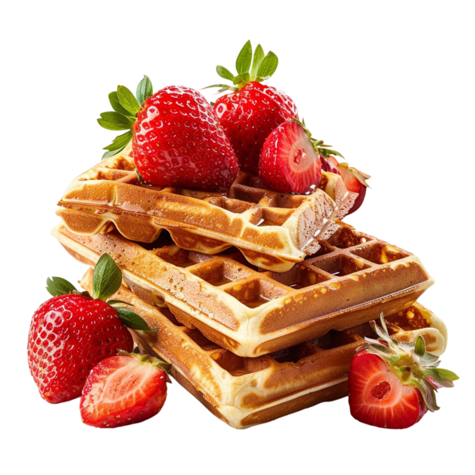 Make Perfect Waffles with Fresh Strawberries png