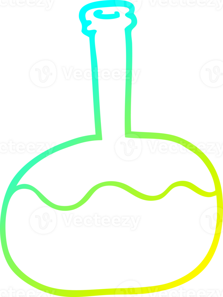 cold gradient line drawing of a cartoon experiment potions png