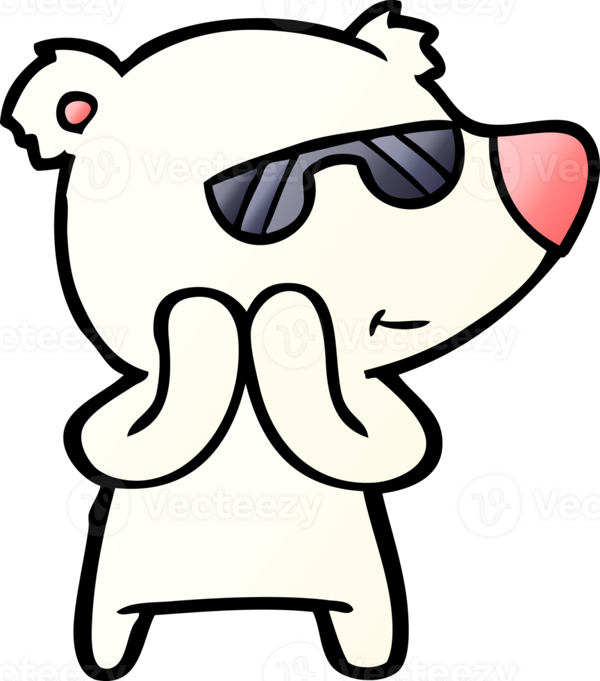 happy cartoon polar bear png