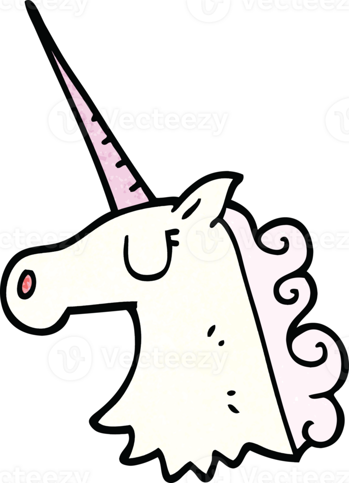 caricatura, garabato, bonito, unicornio png