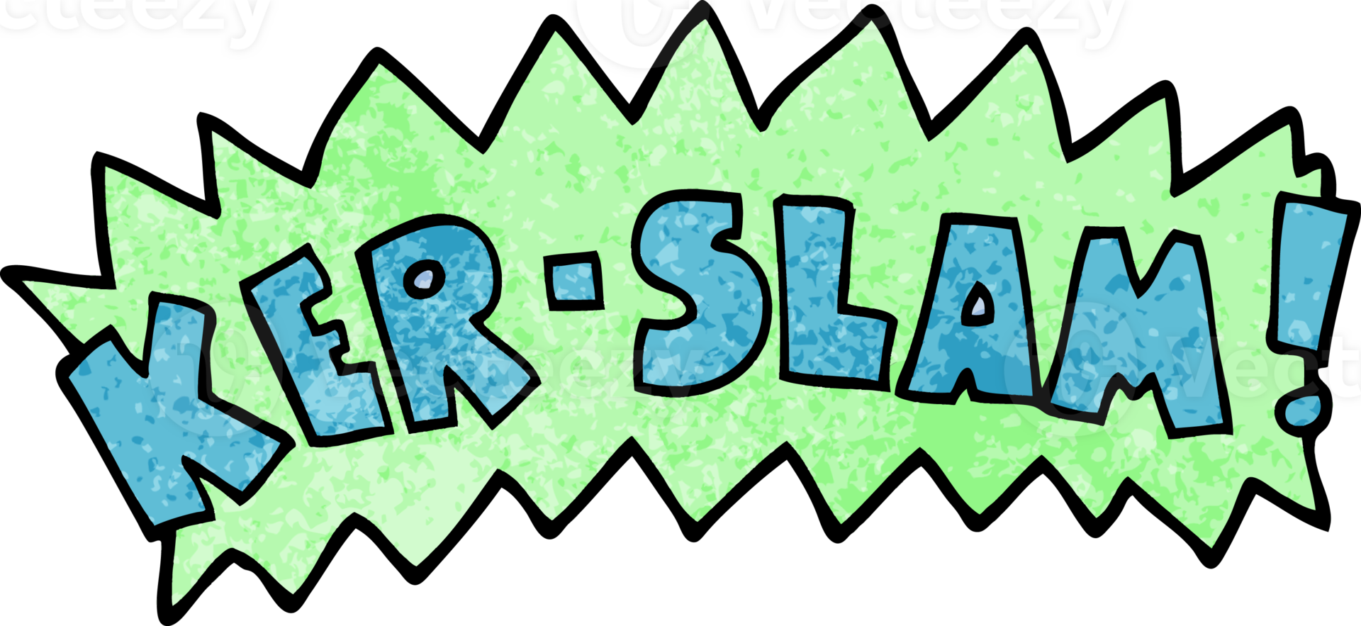 cartoon doodle words ker slam png