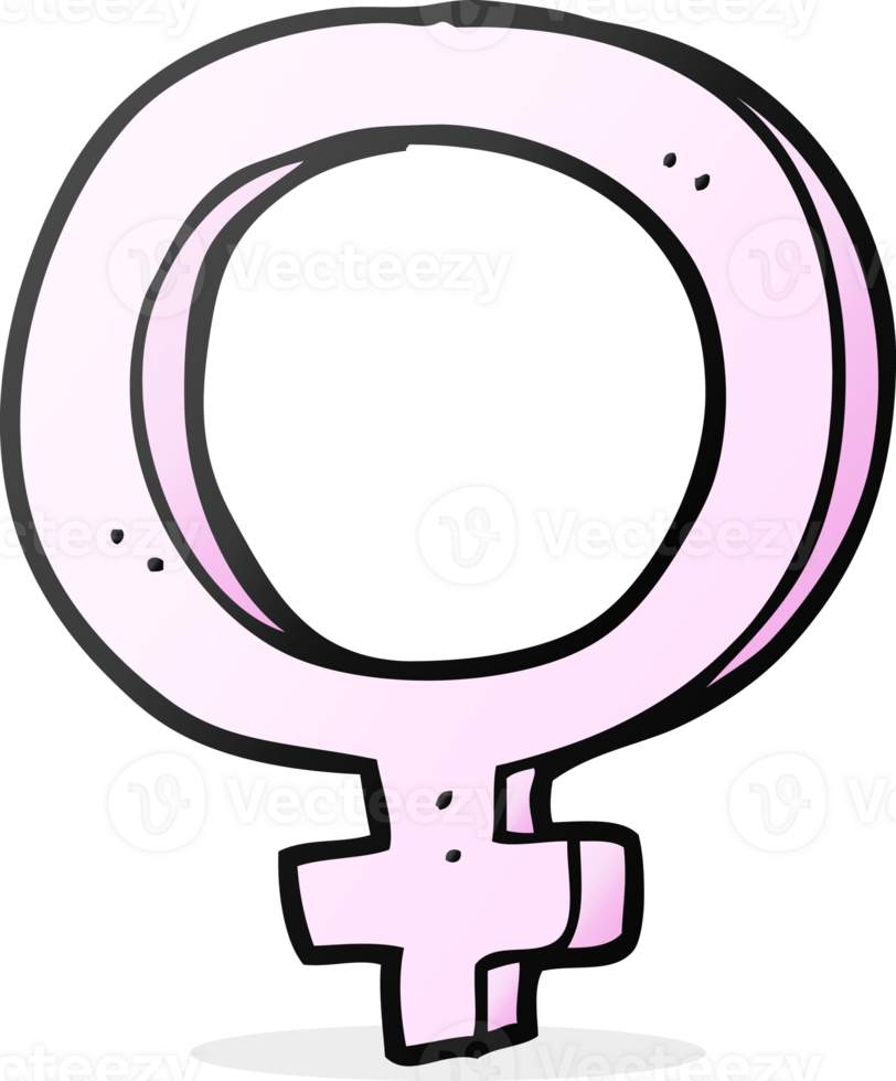 hand drawn cartoon female symbol png