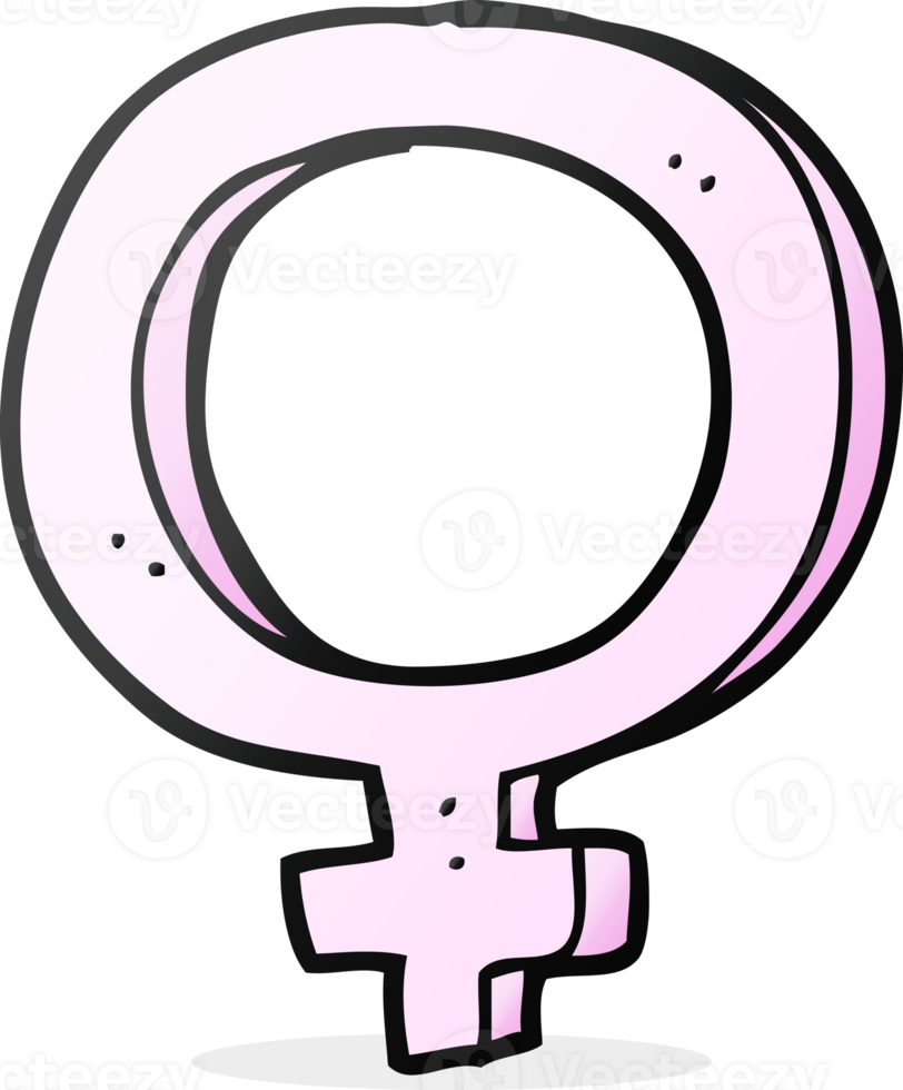 mão desenhado desenho animado fêmea símbolo png