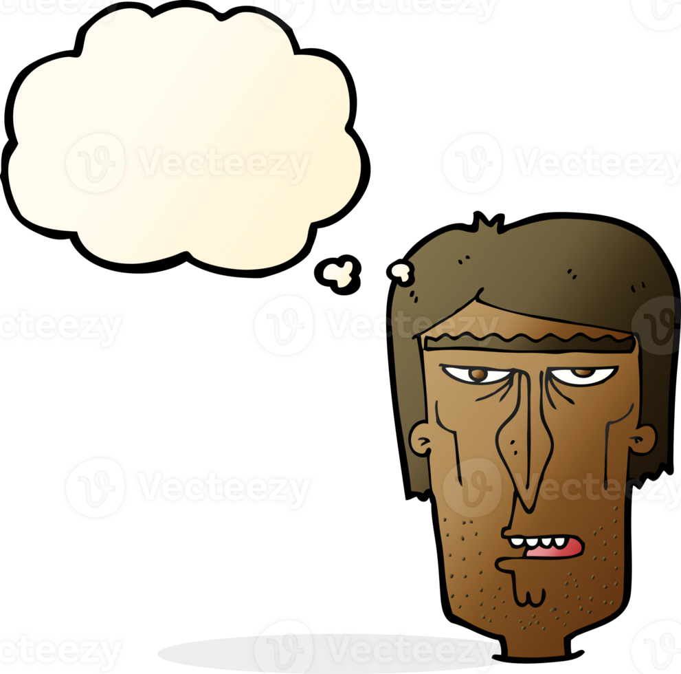 cartoon angry face with thought bubble png