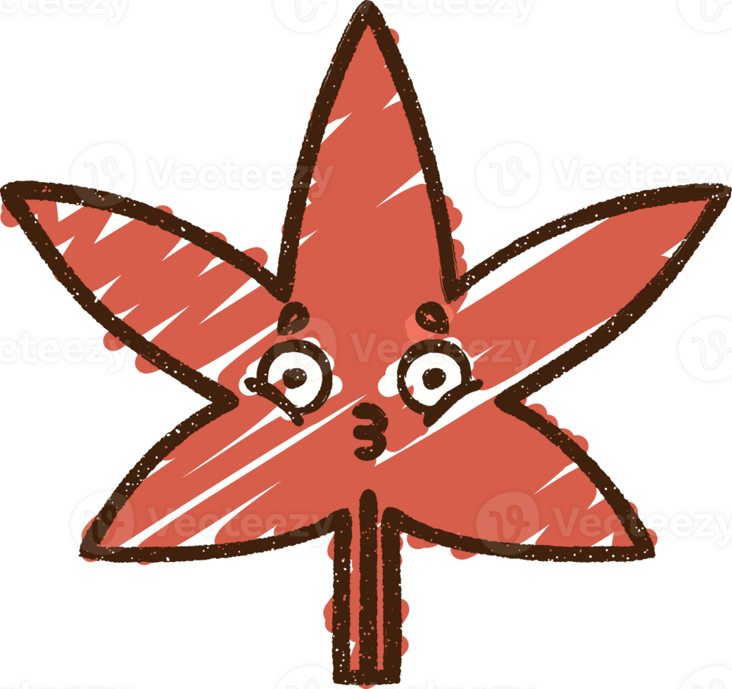 Leaf Chalk Drawing png