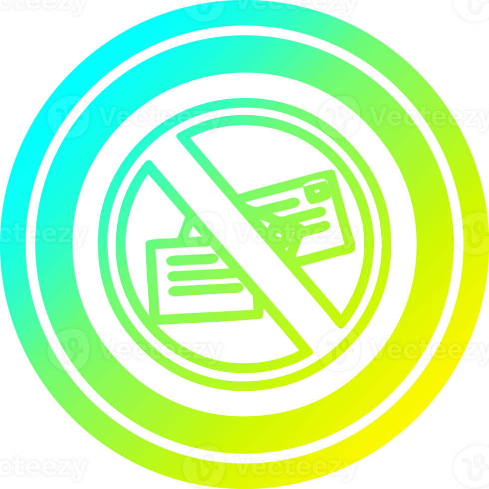 no mail circular icon with cool gradient finish png