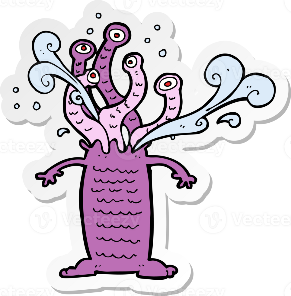 sticker of a cartoon monster png
