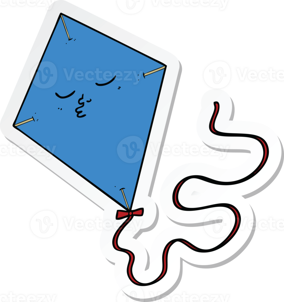 sticker of a cartoon kite png