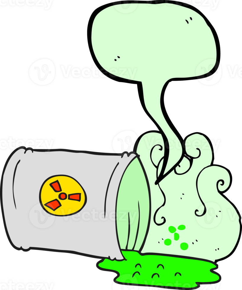 hand drawn speech bubble cartoon nuclear waste png