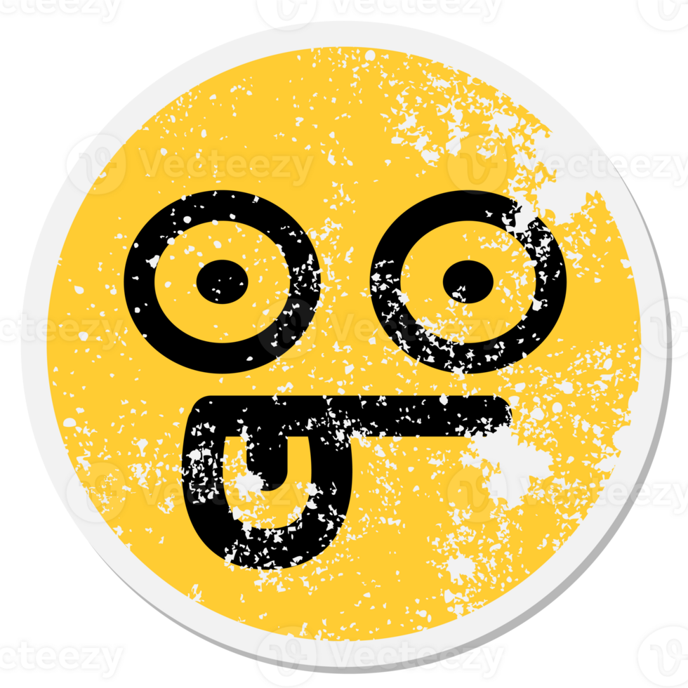 staring face circular sticker png
