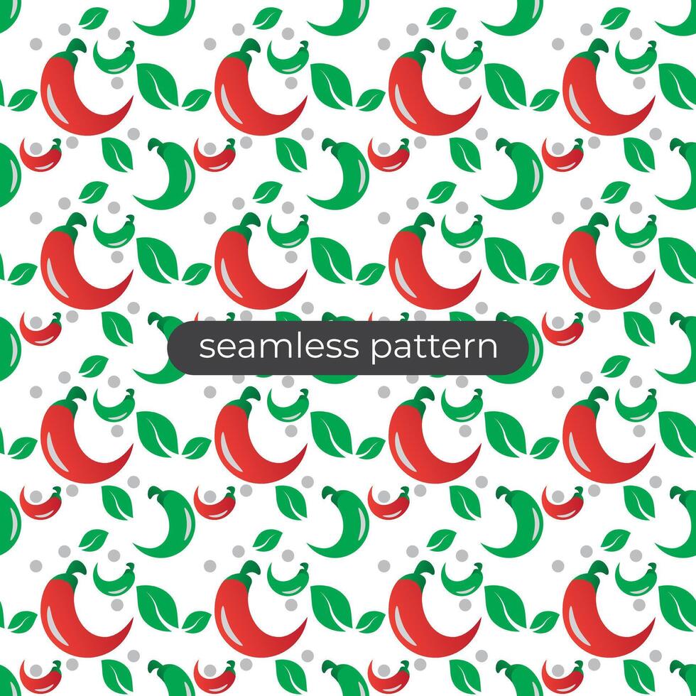 chili background with seamless patern style vector