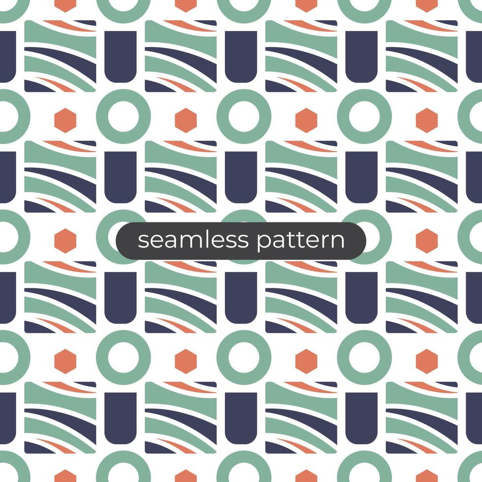 Geometric design background with seamless patern style vector