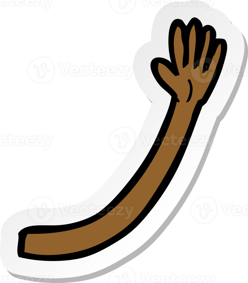 sticker of a cartoon arm png