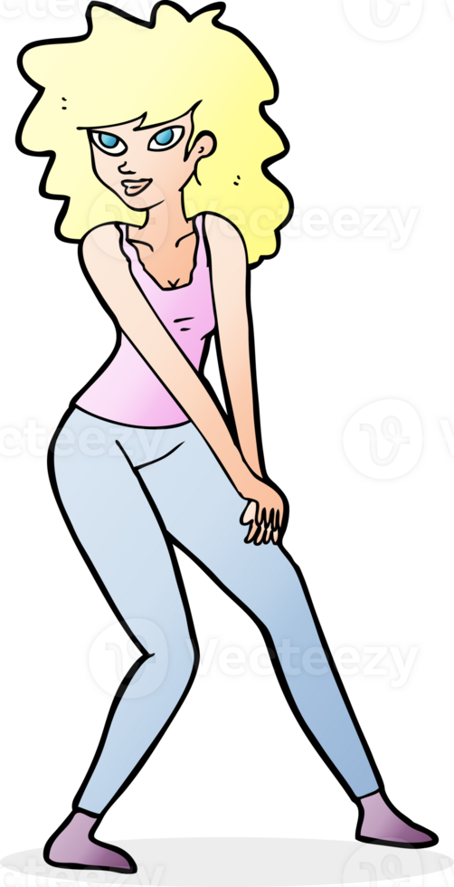 cartoon woman posing png
