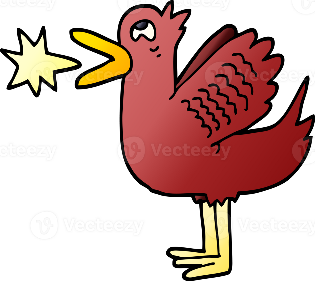cartoon doodle quacking duck png