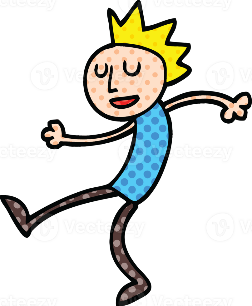 comic book style cartoon dancing man png