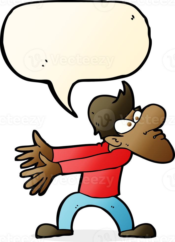 cartoon annoyed man gesturing with speech bubble png
