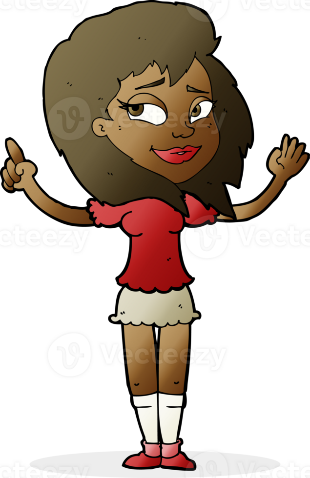 cartoon woman with idea png