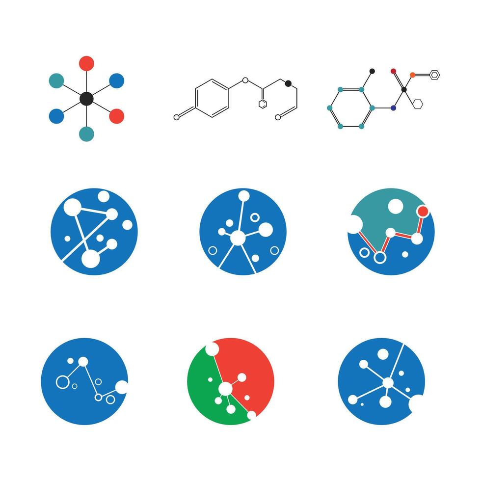 Molecule symbol logo template illustration design vector