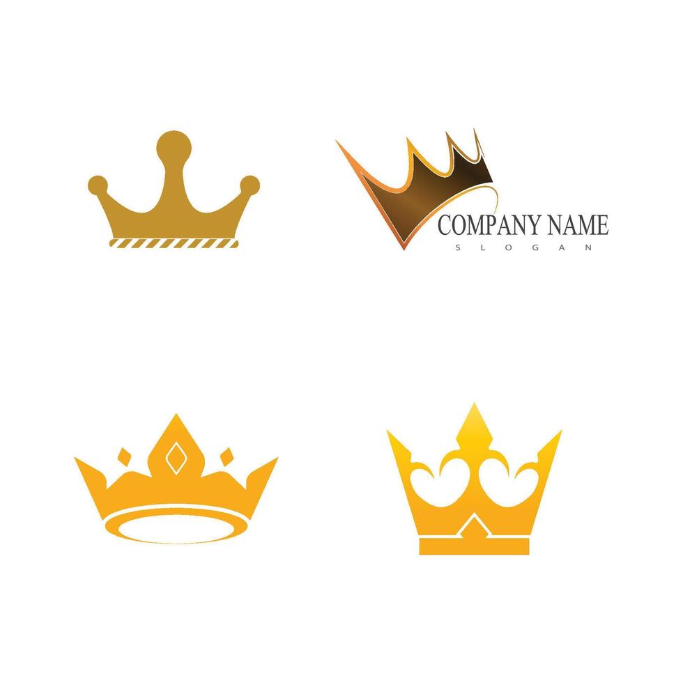 Crown Logo Template icon illustration design vector