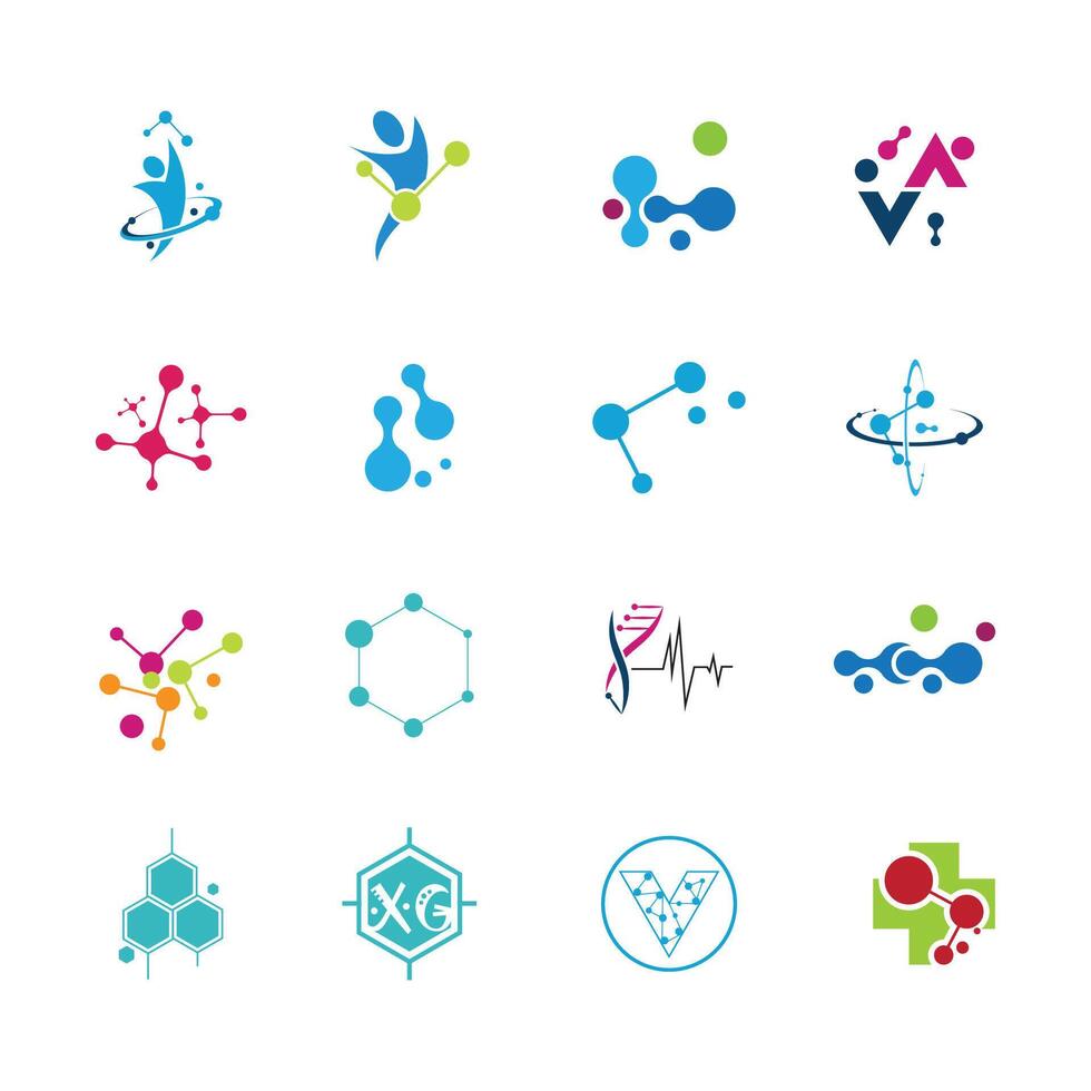 Molecule symbol logo template illustration design vector