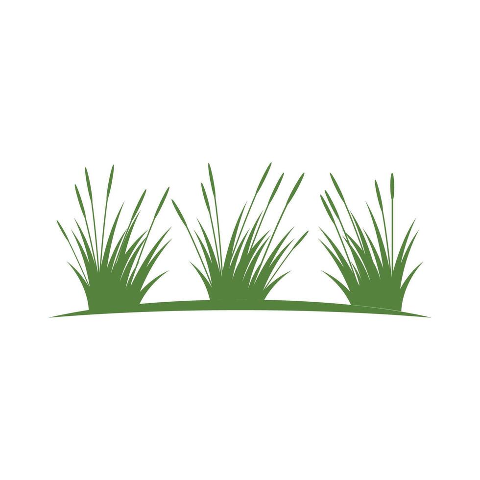 Grass logo template element and symbol vector