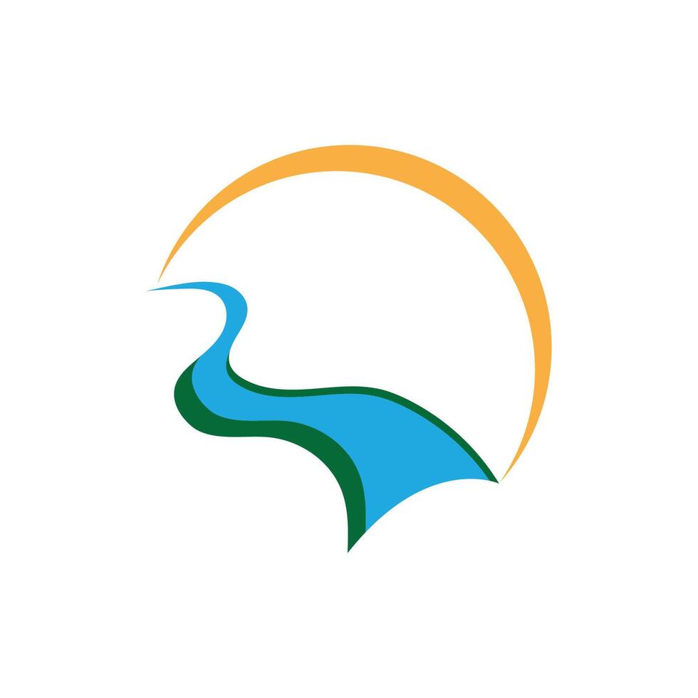 River icon illustration vector