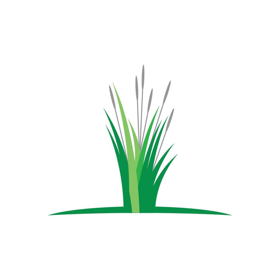 Grass logo template element and symbol vector
