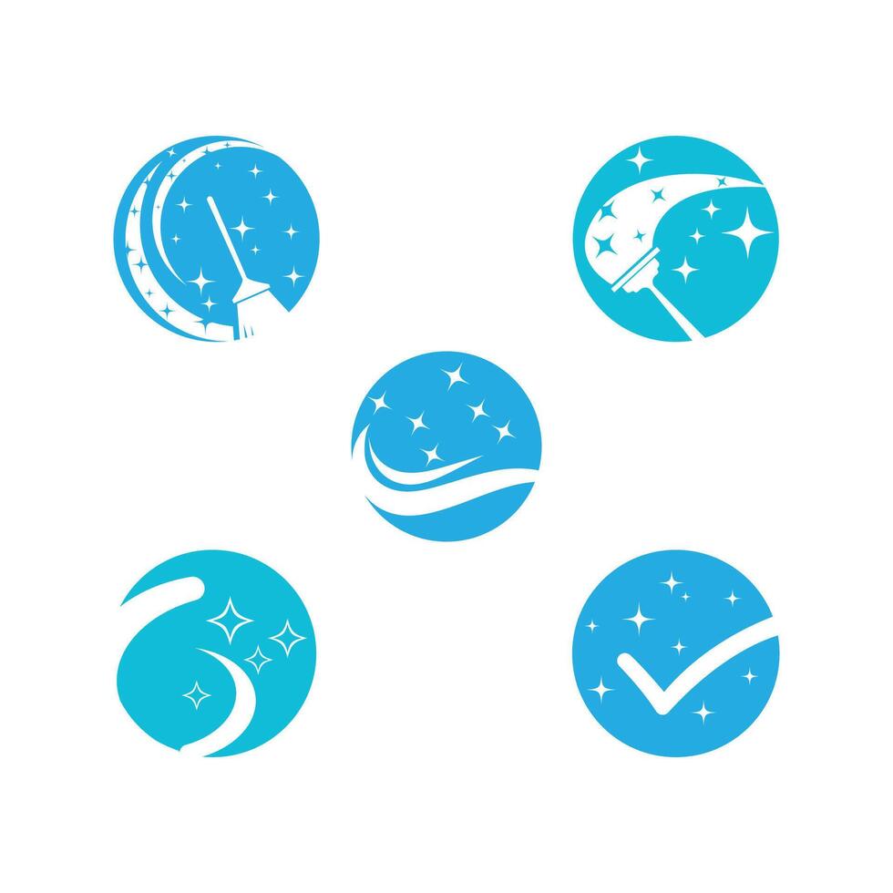 Cleaning logo template symbol design vector