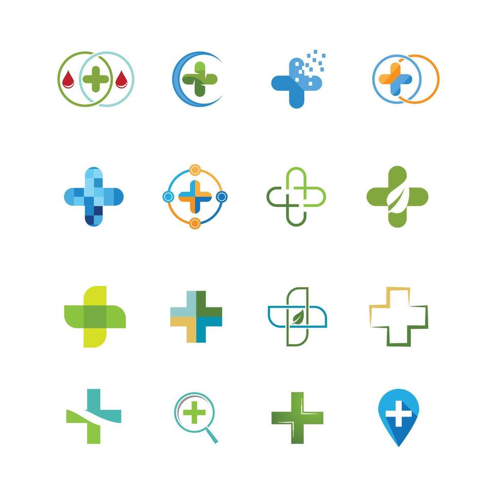 Medical Cross illustration Logo template design vector