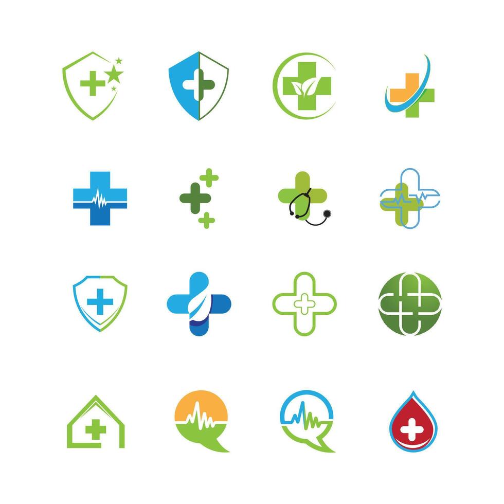 Medical Cross illustration Logo template design vector