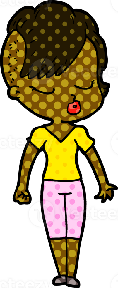 cartoon pretty hipster girl png