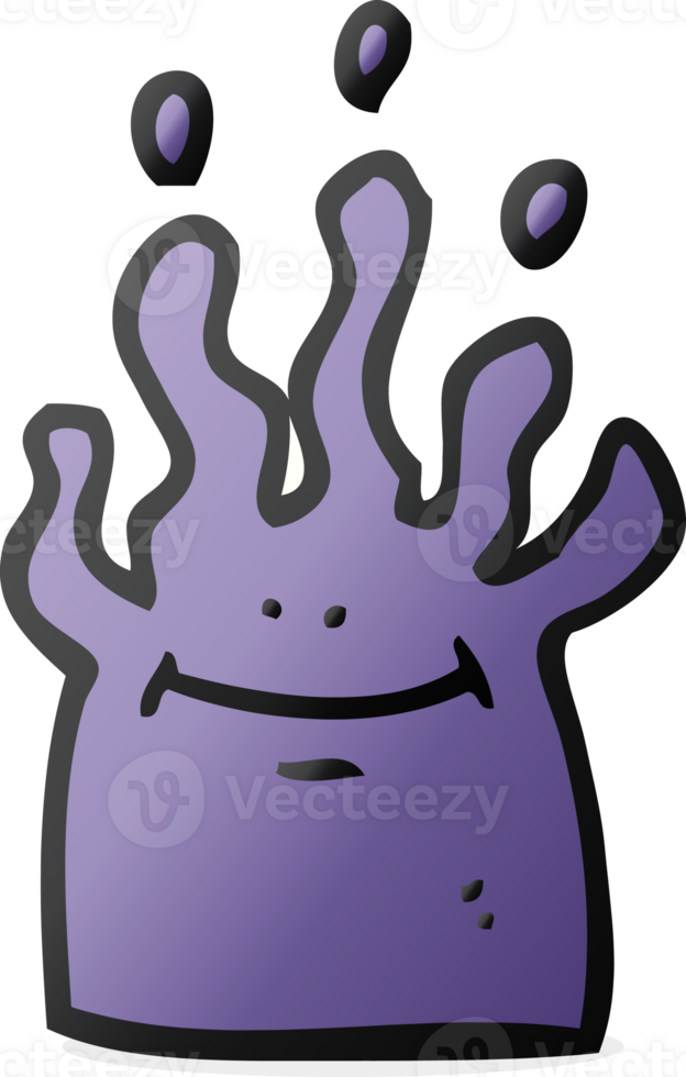 hand drawn cartoon little alien png