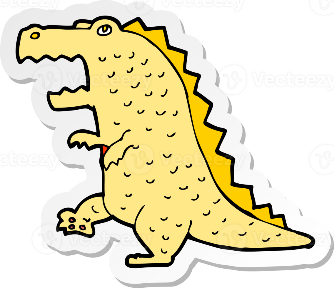 sticker of a cartoon dinosaur png
