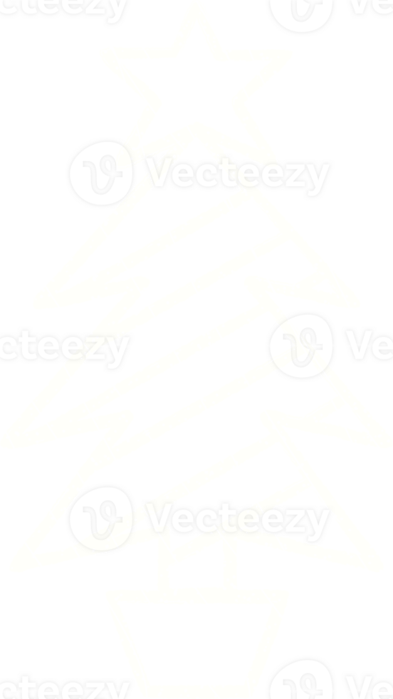 dibujo de tiza del árbol de navidad png