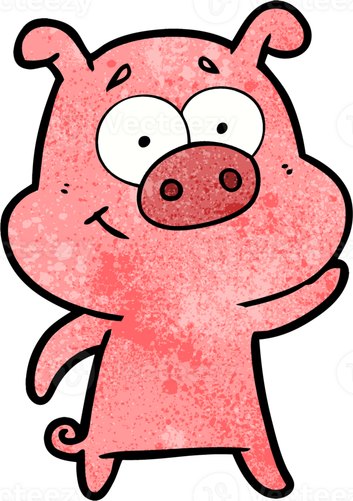 happy cartoon pig png