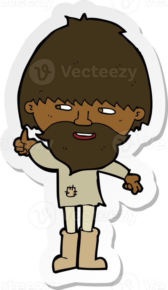 sticker of a cartoon hippie man in wellington boots png