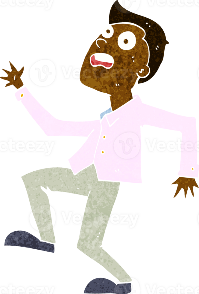 cartoon man panicking png